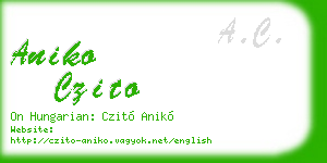 aniko czito business card